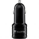 Varta 57931101401 4,8A univerzális 2xUSB fekete autós töltő Micro USB kábellel