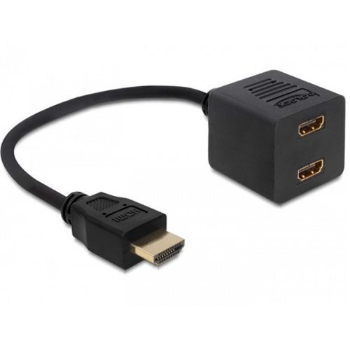 Delock 65226 High Speed HDMI Ethernettel 1x apa > 2x anya HDMI elosztó adapter