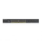 ZyXEL XGS1930-28HP 24port GbE LAN PoE (375W) 4port 10GbE SFP+ L2+ menedzselhető switch