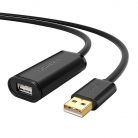 UGREEN US121 USB 2.0 hosszabbító kábel, aktív, 10m (fekete)