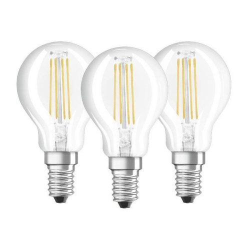 Osram Base átlátszó üveg búra/4W/470lm/4000K/E14 LED kisgömb izzó 3 db