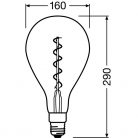 Osram Vintage átlátszó üveg búra/5W/300lm/2000K/E27 LED körte izzó