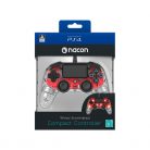 Nacon 2804955 Compact PS4 átlátszó-halványpiros vezetékes kontroller