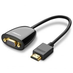 UGREEN MM105 HDMI-VGA adapter, hang nélkül (fekete)