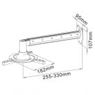 Stell SHO 1092 25 -33cm, 15°, 15kg ezüst fali kihúzható projektor tartó