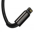 Baseus Tungsten Gold 3 az 1-ben USB-kábel, USB - micro-USB / USB-C / Lightning, 3,5 A, 1,5 m (fekete)