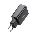 Baseus Speed Mini gyorstöltő, USB + USB-C, PD, 3A, 20 W (fekete)