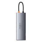 Baseus Metal Gleam Series 9 az 1-ben hub, USB-C - 3x USB 3.0 + HDMI + USB-C PD + Ethernet RJ45 + microSD / SD + VGA