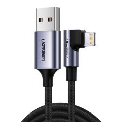   UGREEN US299 USB Lightning hajlított kábel, MFi, 1m (fekete)