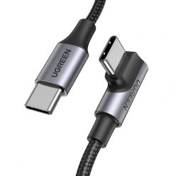   UGREEN US334 USB-C-USB-C ferde kábel, 5A, PD 100W, 2m (fekete)