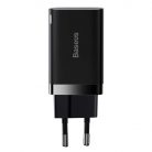 Baseus Super Si Pro gyorstöltő USB + USB-C, 30W (fekete)