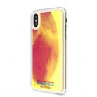 Guess iPhone X/XS rózsaszín/homok sötétben világító tok