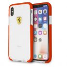 Ferrari iPhone X átlátszó/piros kemény fényes hátlap