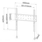 Stell SHO 2020 25"-50" VESA 400x400 slim fix fekete fali konzol