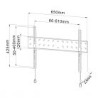 Stell SHO 2021 40"-70" VESA 600x400 slim fix fekete fali konzol