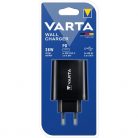 Varta 57958101401 univerzális 2x USB, Type C, 5,4 A fekete hálózati töltő