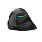 Vezeték nélküli függőleges egér Delux M618Mini BT+2.4G RGB 4000DPI (Iron Gray)