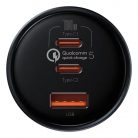 Baseus Qualcomm autós töltő, USB, 2x USB-C, 160W (szürke)