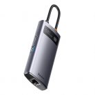 Baseus Metal Gleam Series 4 az 1-ben hub, USB-C - 3x USB 3.0 / Ethernet RJ45