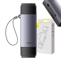   Baseus Lite Series SD/TF memóriakártya olvasó, USB + USB-C (szürke)