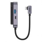 Baseus PadJoy 6 az 1-ben hub, USB-C - USB 3.0 + HDMI + USB-C PD + 3,5 mm-es jack + SD/TF (szürke)