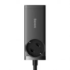 Baseus GaN3 Pro Töltő / elosztó, 2xUSB + 2xUSB-C + AC, 100W (fekete)