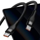 Baseus Flash 2 az 1-ben USB töltőkábel, USB-C - USB-C, 100W, 1.5m (fekete)