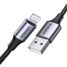 UGREEN US199 USB - Lightning kábel, 2.4A, 2m (fekete)