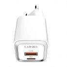 LDNIO A2318M USB, USB-C Wall charger + USB-C - Lightning Cable