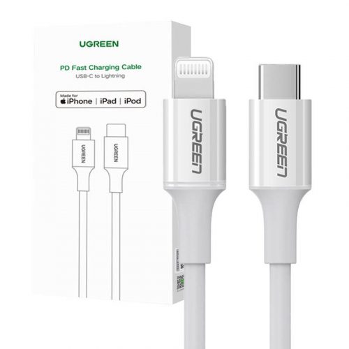 UGREEN 3A US171 Lightning USB-C kábel, 1,5m (fehér)