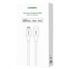 UGREEN 3A US171 Lightning USB-C kábel, 1,5m (fehér)