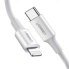 UGREEN US171 USB-C - Lightning kábel, 3A, 0,25m (fehér)