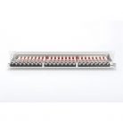 DIGITUS CAT6A 24port 19" 1U kompakt szürke árnyékolt Patch Panel