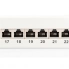 DIGITUS CAT6 24port 19" 1U kompakt szürke árnyékolt Patch Panel