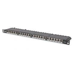   DIGITUS CAT6 HD 24port 19" 0,5U kompakt fekete árnyékolt Patch Panel