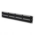 DIGITUS CAT6 48port 19" 2U kompakt fekete árnyékolatlan Patch Panel