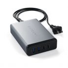 Satechi ST-TC108WM 108W 2xUSB/2xType-C asztroszürke töltő