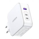 UGREEN Nexode 15339 hálózati töltő, 2xUSB-C, USB-A 3.0, PD3.0, QC4.0, GaN, 140W (fehér)