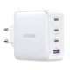 UGREEN Nexode 15337 hálózati töltő, 3xUSB-C, USB-A 3.0, PD3.0, QC4.0, GaN, 100W (fehér)