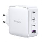 UGREEN Nexode 15337 hálózati töltő, 3xUSB-C, USB-A 3.0, PD3.0, QC4.0, GaN, 100W (fehér)