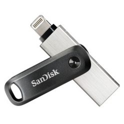   Sandisk 64GB USB3.0/Apple Lightning iXPAND GO Fekete-Ezüst (186489) Flash Drive