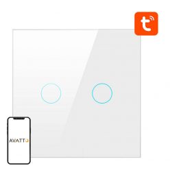   Smart Light Switch ZigBee Avatto ZTS02-EU-W2 2 Way TUYA (white)