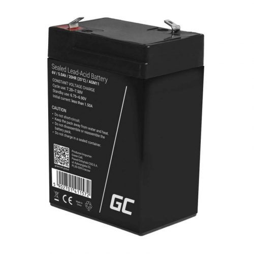 Rechargeable battery AGM 6V 5Ah Maintenancefree for UPS ALARM