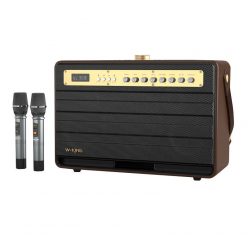   Wireless Bluetooth Speaker W-KING K6L 120W + 2 microphones (brown)