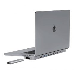   USB-C docking station / Hub for MacBook Pro 13" / 14" INVZI MagHub 12in2 with SSD tray (gray)