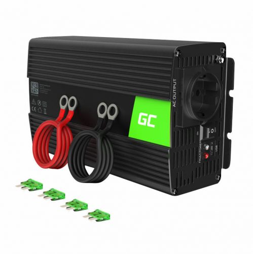 Car inverter voltage converter Green Cell INV08 12V to 230V 1000W/2000W, modified sine wave