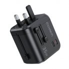 Choetech PD5008 travel charger, 3xUSB-A, 2xUSB-C, GaN, 35W, US/EU/UK/AU (black)