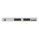 Cisco CBS250-24P-4G 24x GbE PoE+ LAN 4x SFP port L2 menedzselhető PoE+ switch