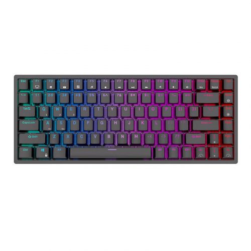 Wireless mechanical keyboard Royal Kludge RK84 RGB, Red switch (black)