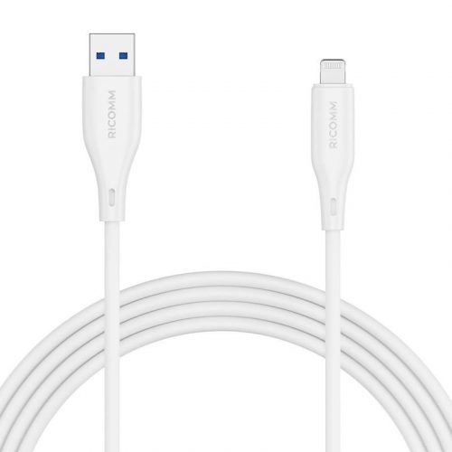 USB-A to Lightning Cable Ricomm RLS007ALW 2.1m